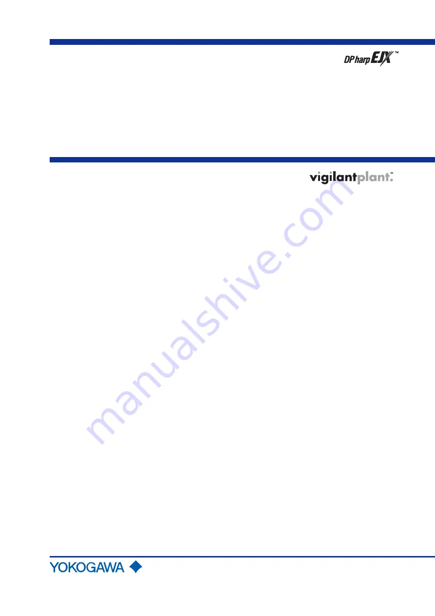 YOKOGAWA DpharpEJX vigilantplant EJX110 User Manual Download Page 1