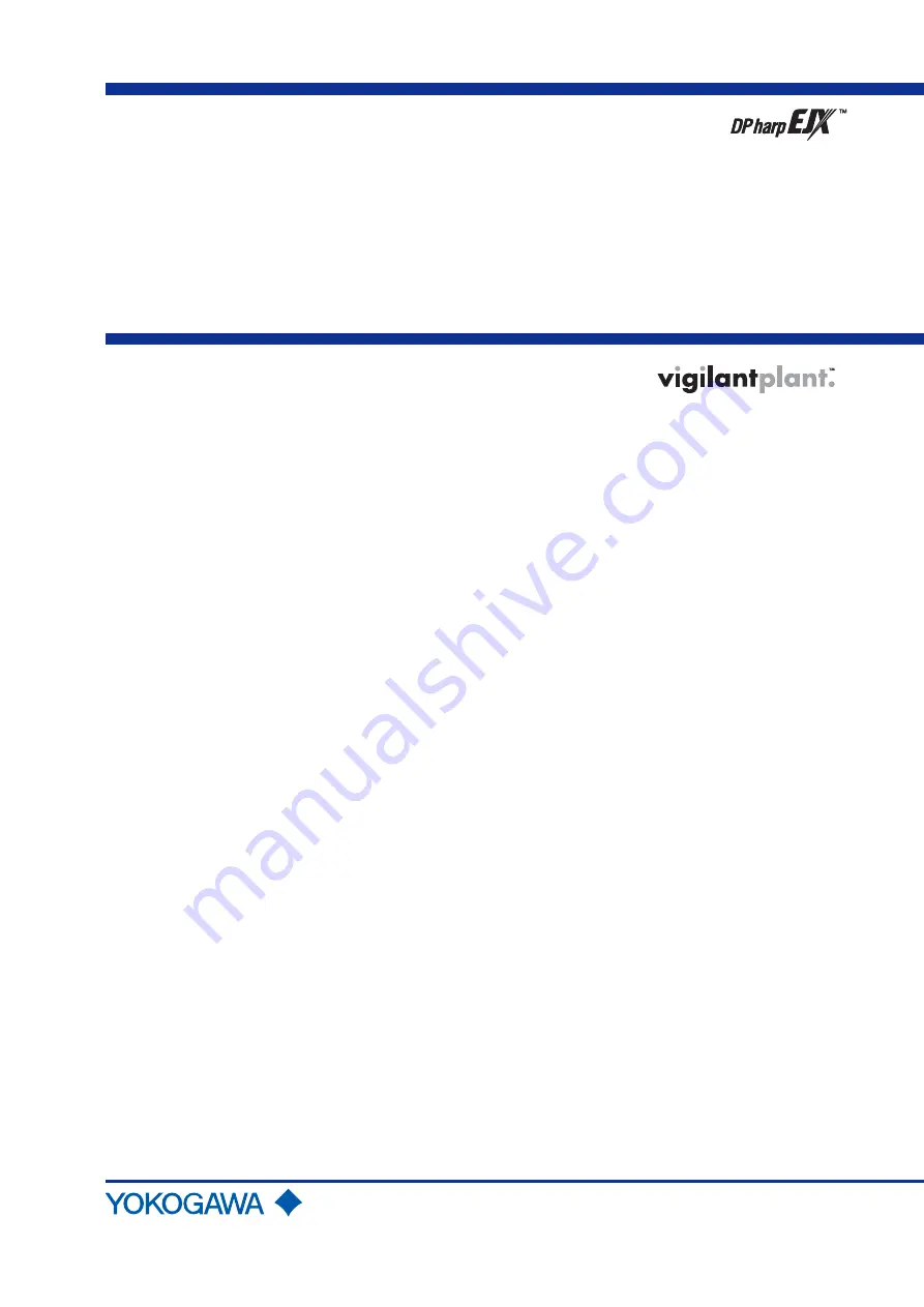 YOKOGAWA DpharpEJX vigilantplant EJX210A User Manual Download Page 1