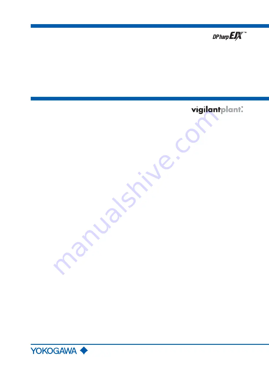 YOKOGAWA DpharpEJX vigilantplant EJX910A User Manual Download Page 1