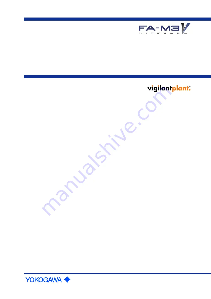 YOKOGAWA FA-M3 VITESSE F3CX04-0N User Manual Download Page 1