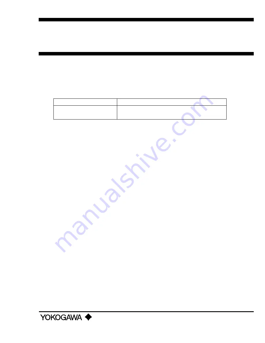 YOKOGAWA YTA110/KU2 User Manual Download Page 1