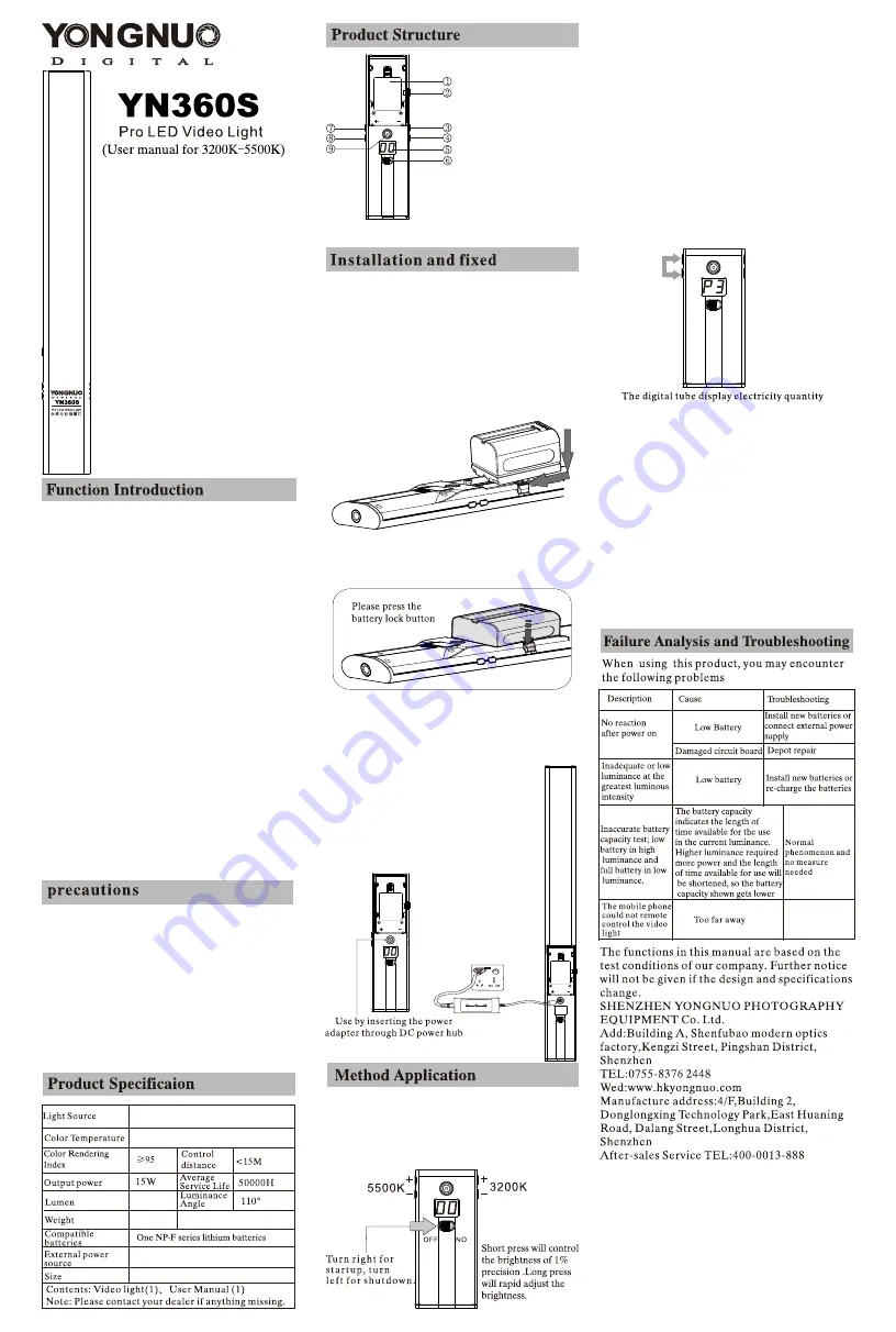 Yongnuo YN360S User Manual Download Page 1