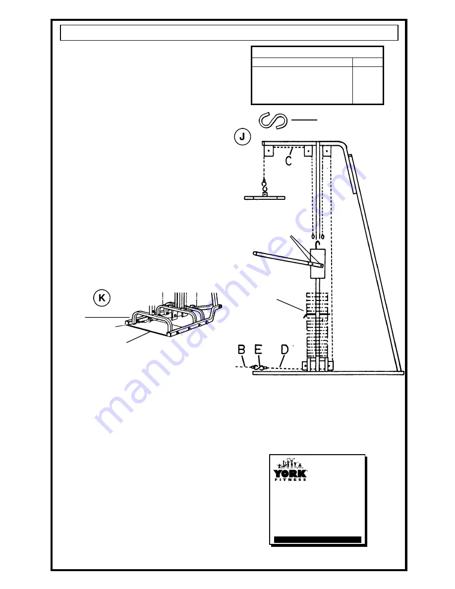 York Fitness 1001 Home-Gym 5020 Assembly Instructions Manual Download Page 5