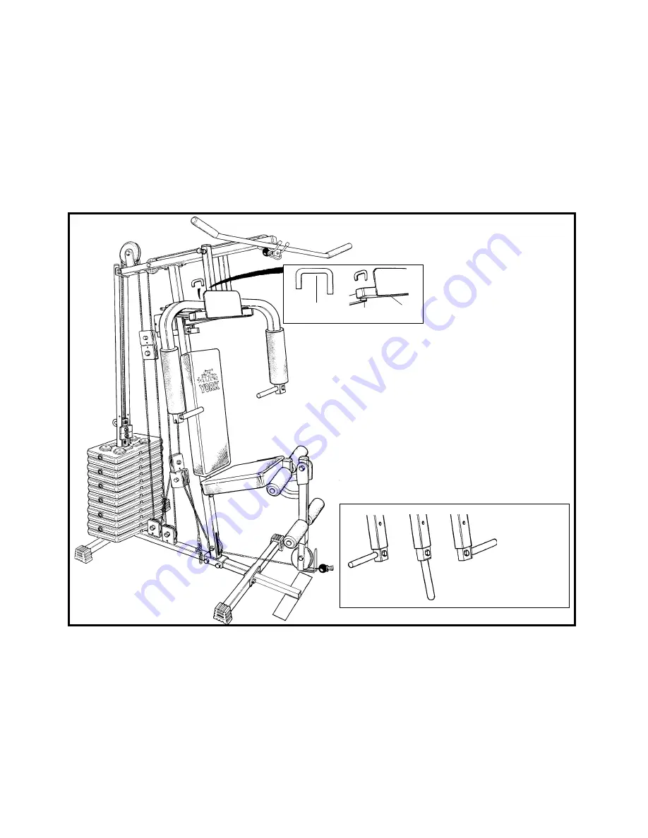 York Fitness 925 GYM Assembly Instructions Manual Download Page 15