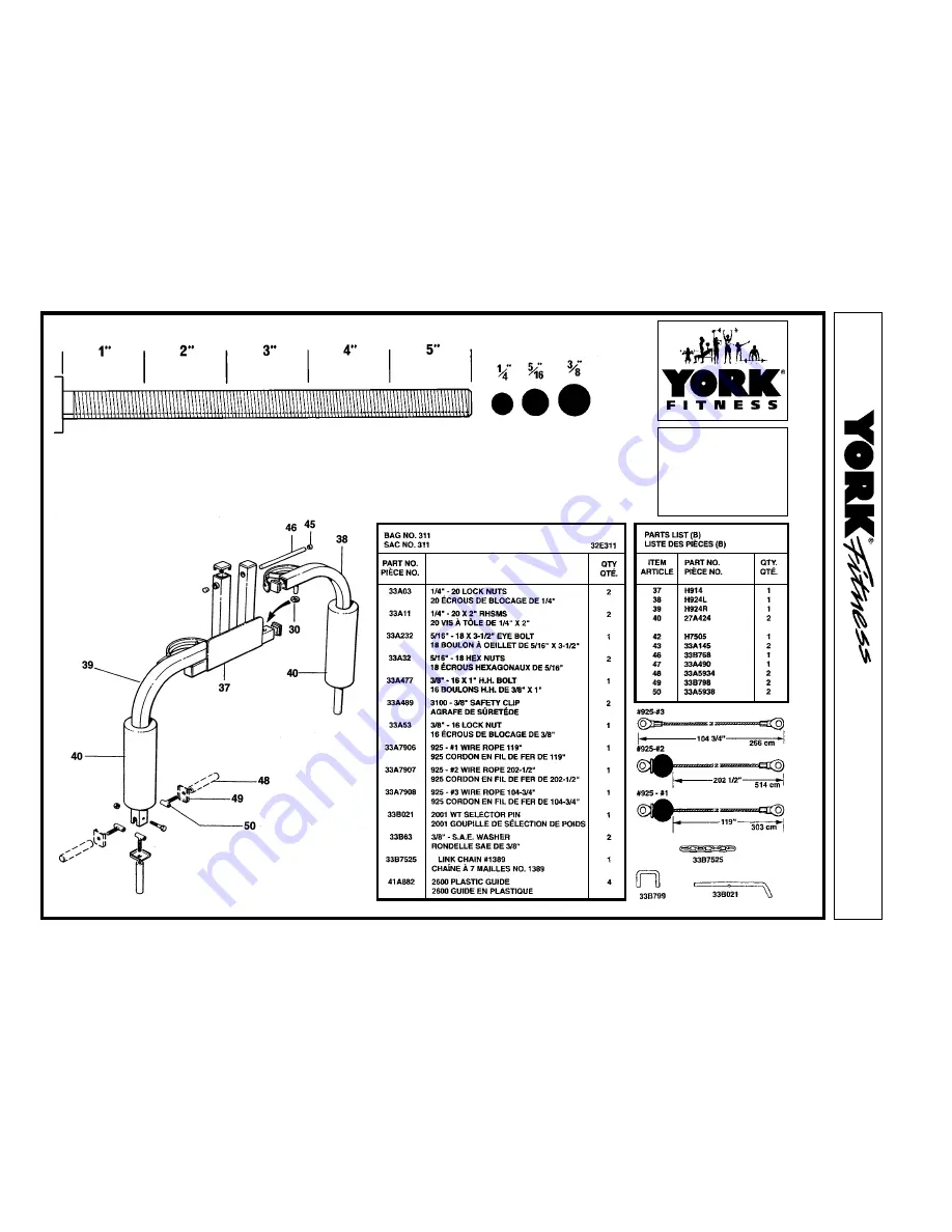 York Fitness 925 GYM Assembly Instructions Manual Download Page 16