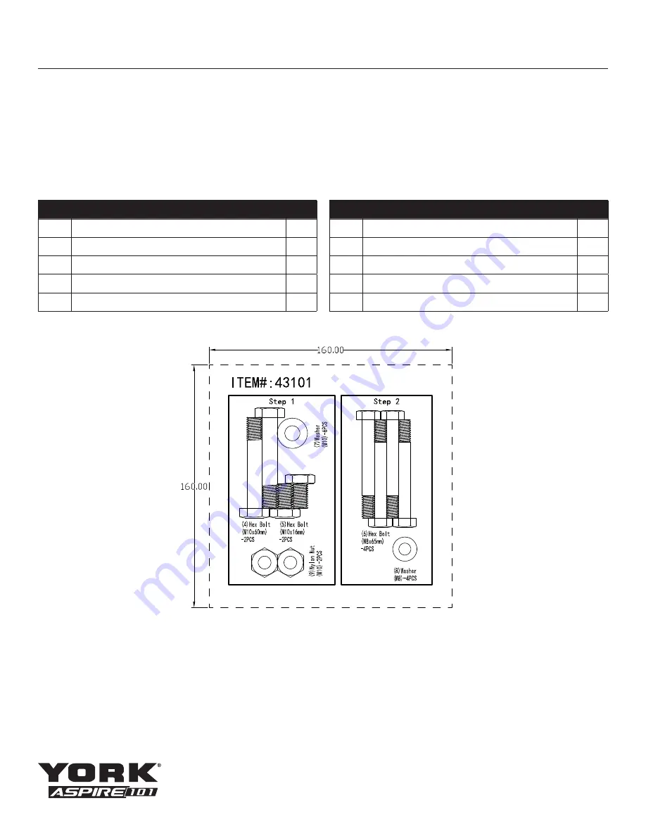 York Fitness ASPIRE 101 Owner'S Manual Download Page 4