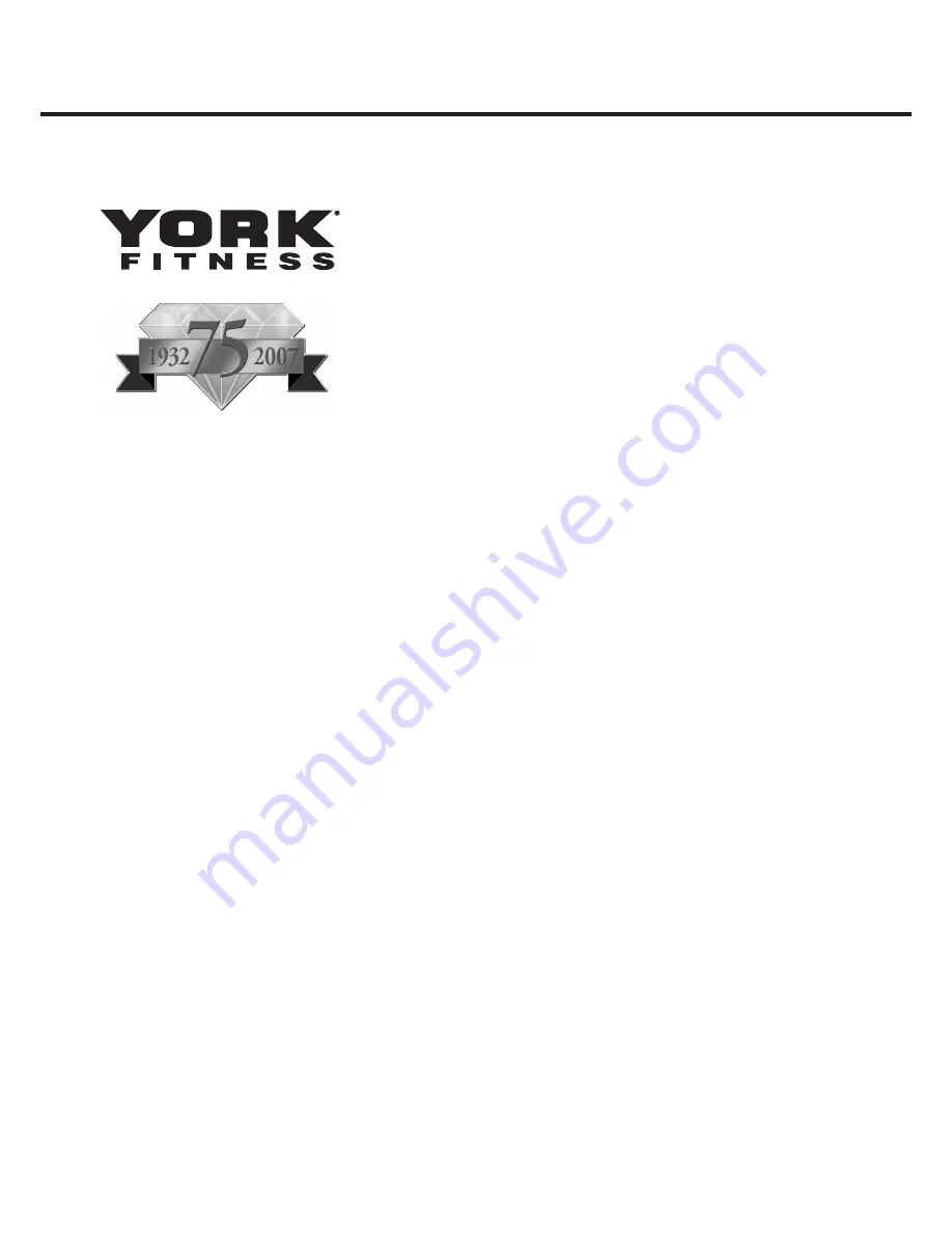 York Fitness DIAMOND X301 Owner'S Manual Download Page 2