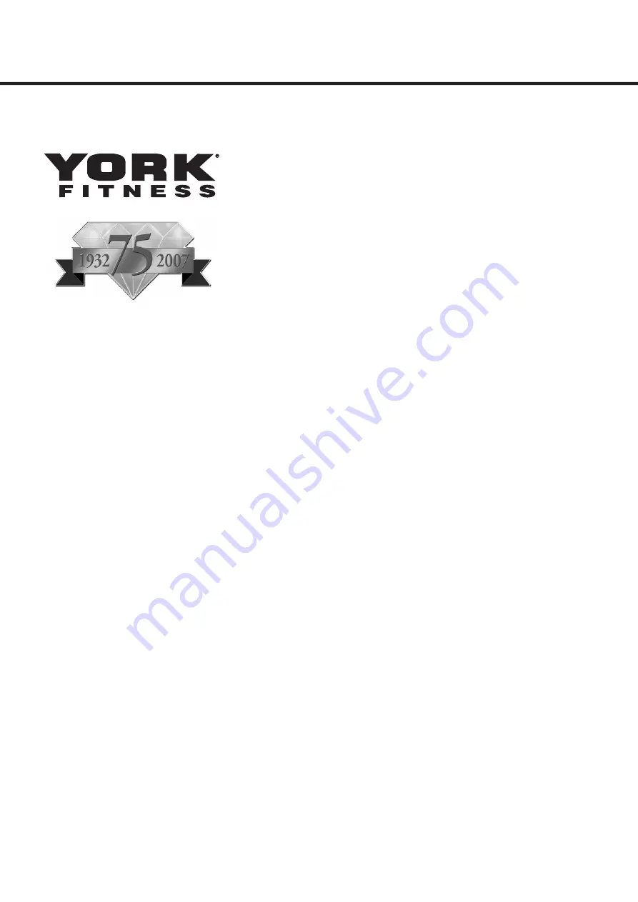 York Fitness diamond x302 Owner'S Manual Download Page 2