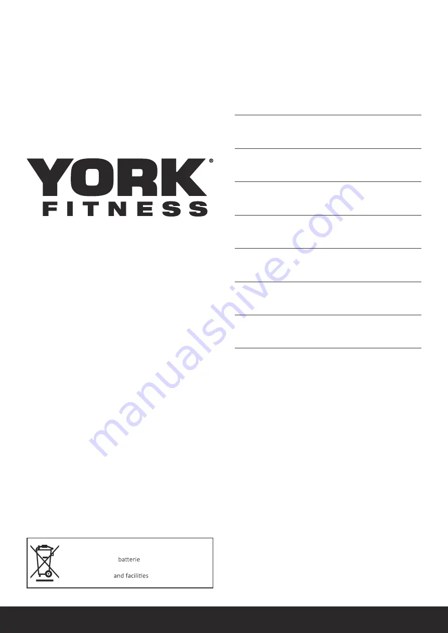 York Fitness Warrior R400 Rower Owner'S Manual Download Page 2