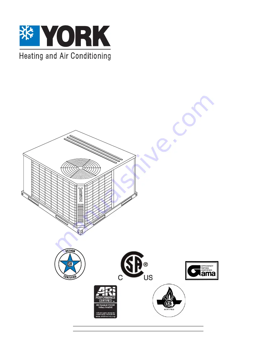 York AFFINITY DEZ024 Скачать руководство пользователя страница 1