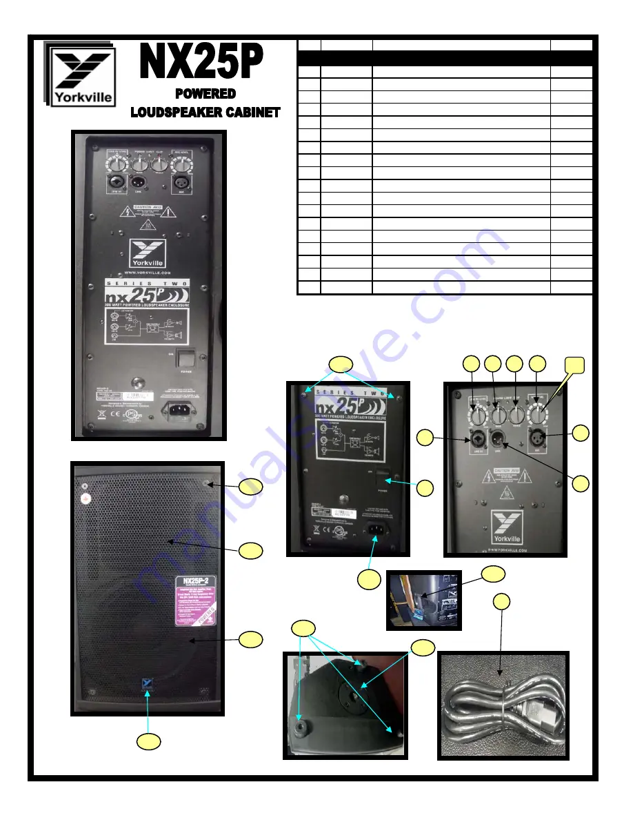 YORKVILLE NX25P-2 Скачать руководство пользователя страница 6