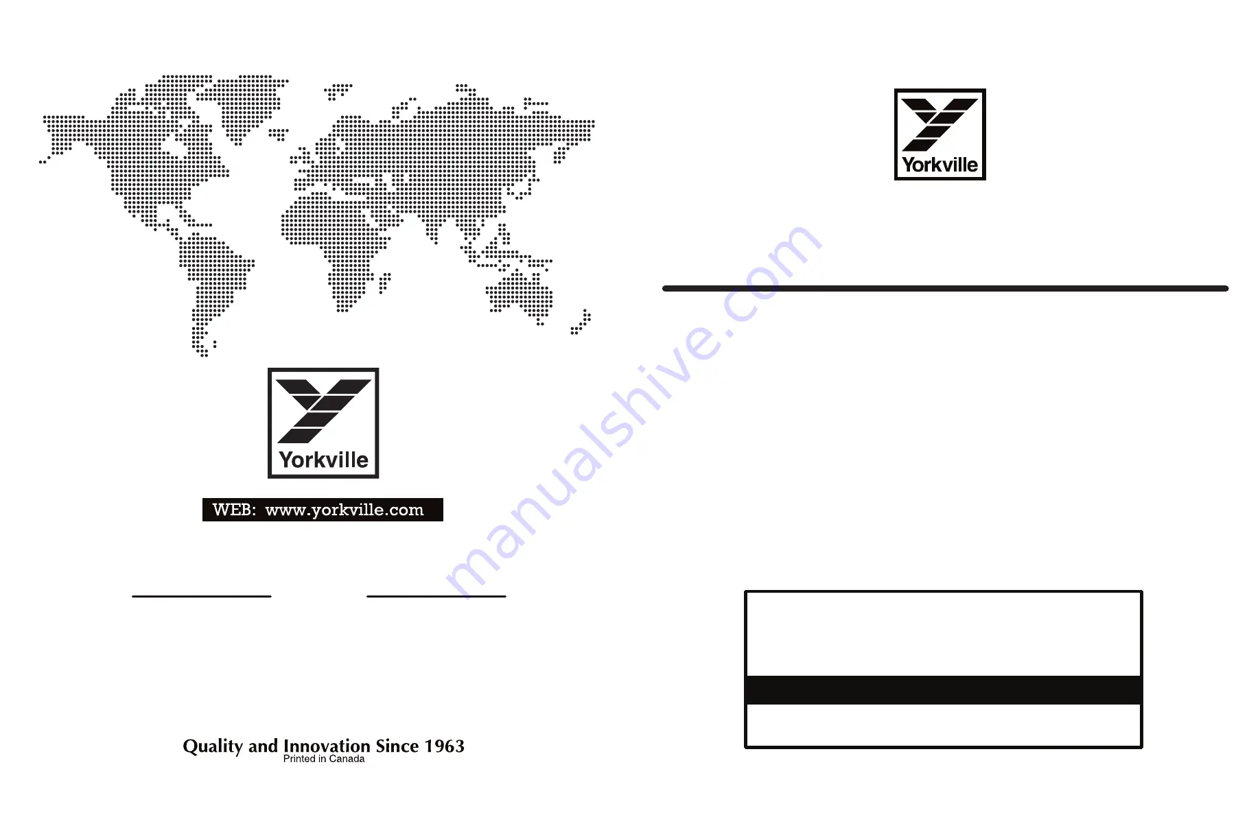 YORKVILLE Traynor TC112 Manual Download Page 1