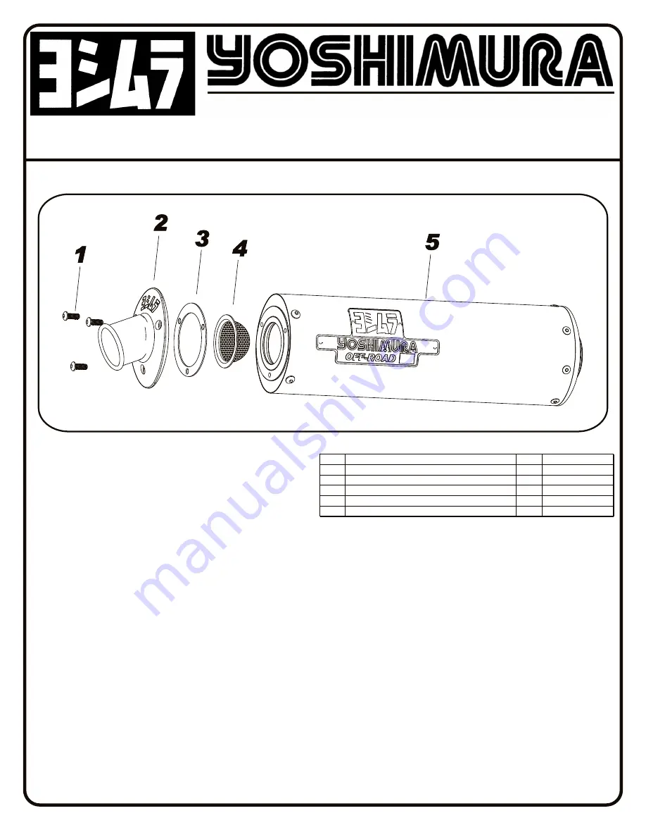 Yoshimura 03-09 SUZUKI LT-Z400 Installation Procedures Manual Download Page 5