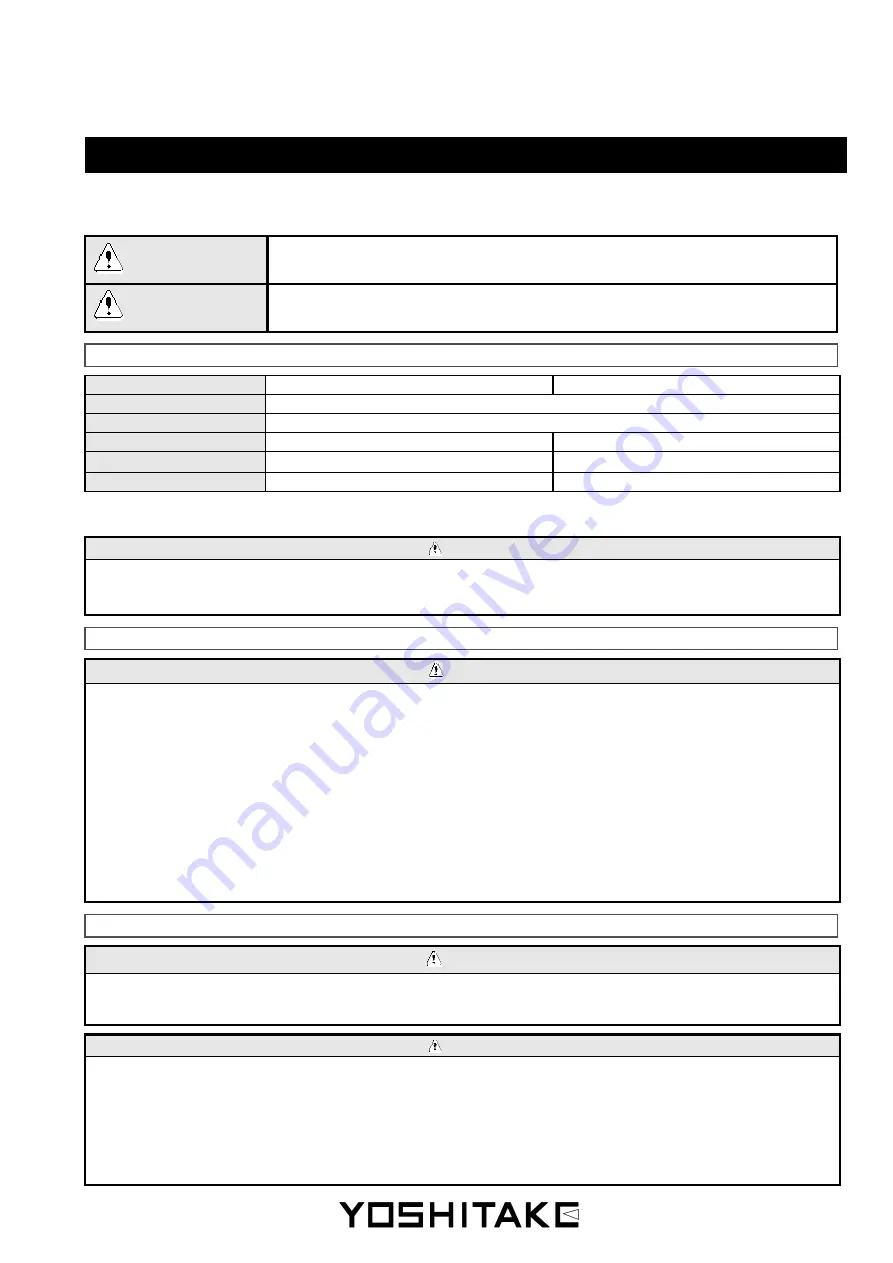 Yoshitake GLV-10F Product Manual Download Page 1