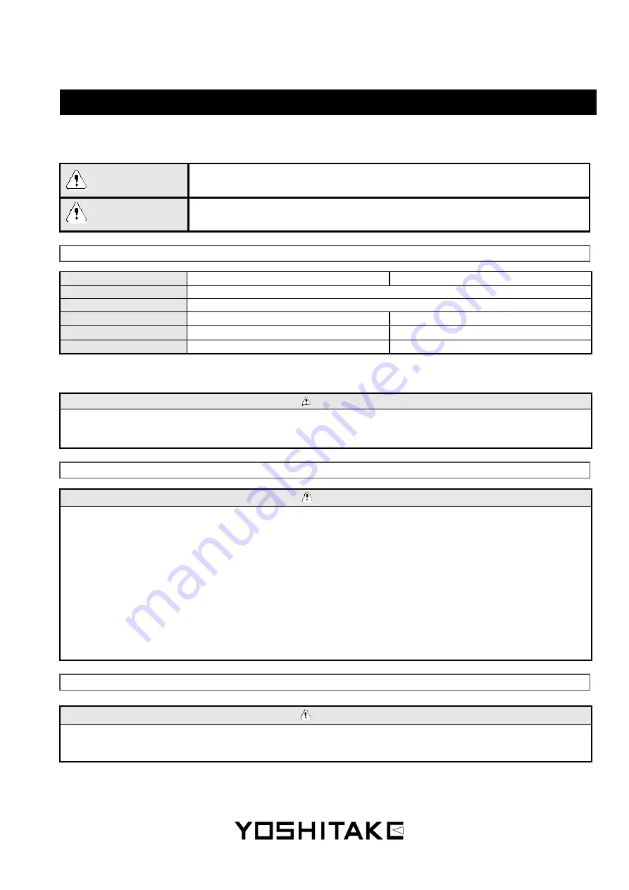 Yoshitake GLV-20F Product Manual Download Page 1