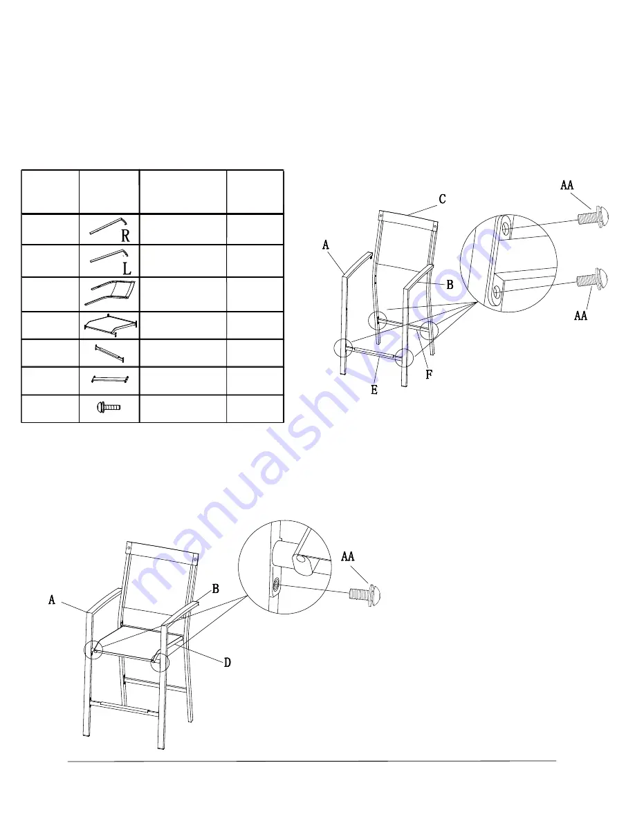 YOTRIO Mainstays Palmerton Landing Bar... Assembly Instructions Manual Download Page 4