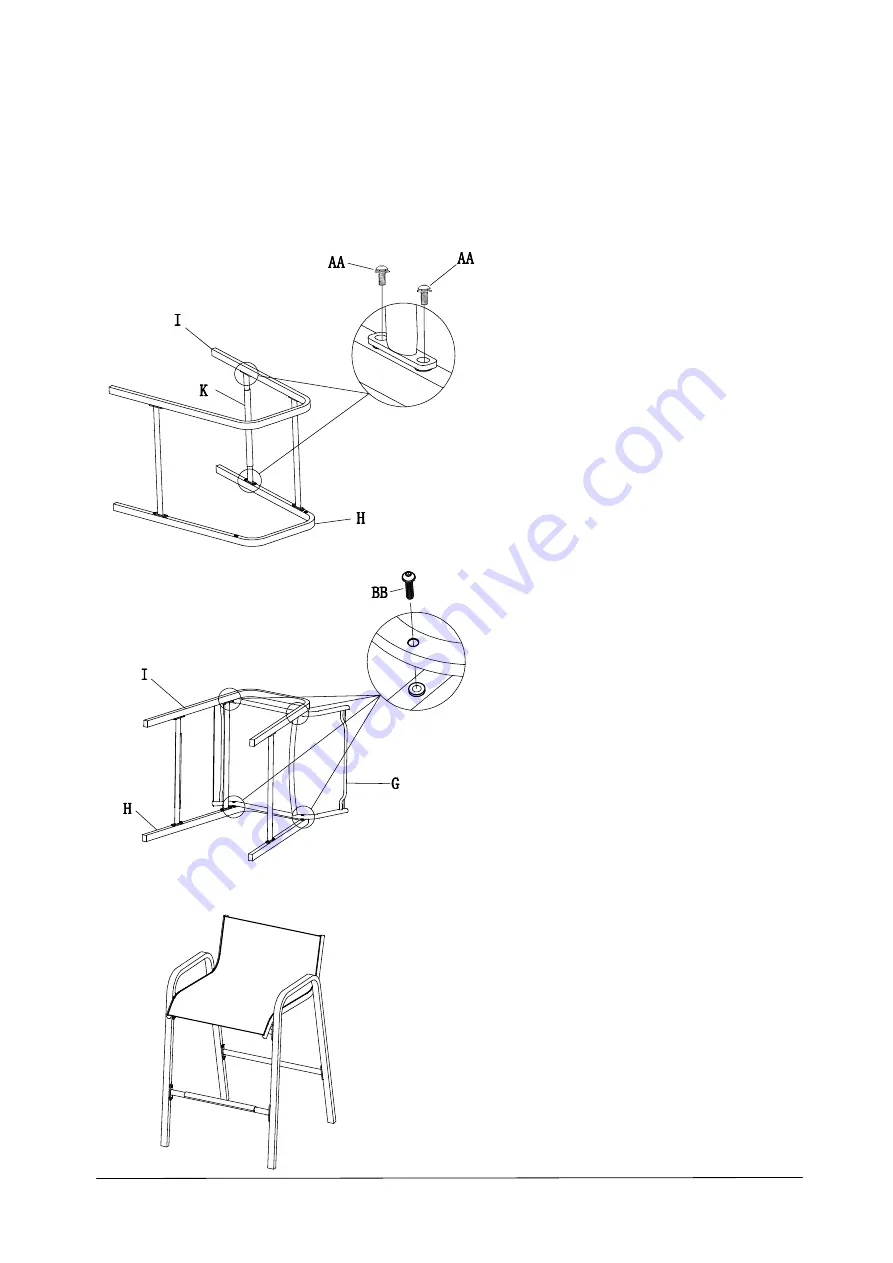 YOTRIO Mainstays Palmerton Landing Bar... Assembly Instructions Manual Download Page 7