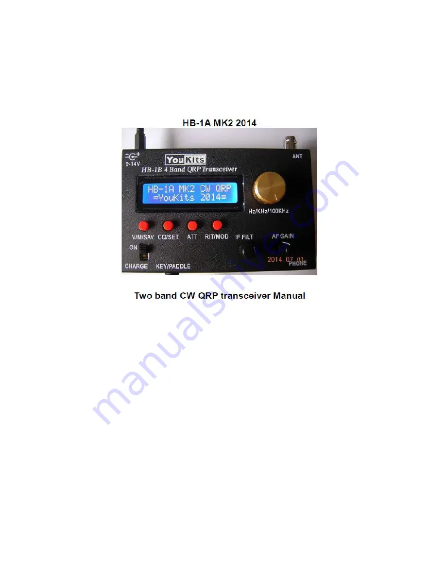 YouKits HB-1A MK2 Manual Download Page 1