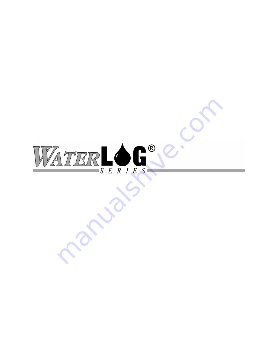 YSI WaterLog Series Owner'S Manual Download Page 1