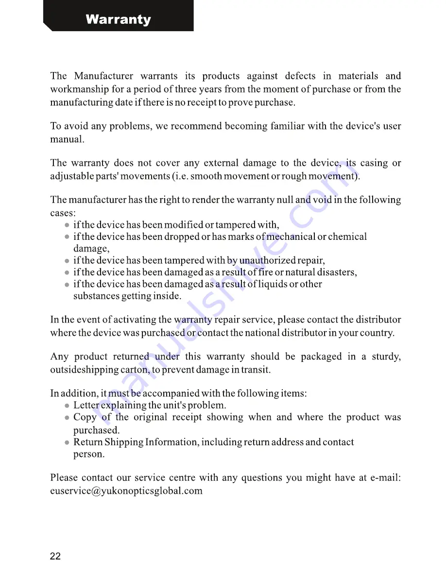 Yukon 27041 User Manual Download Page 22