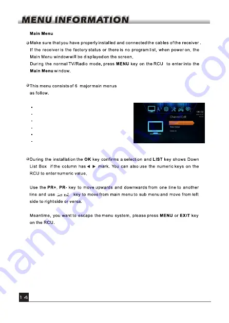 Yuksel Elektroteknik MINIX HD PUNTO PLUS User Manual Download Page 48