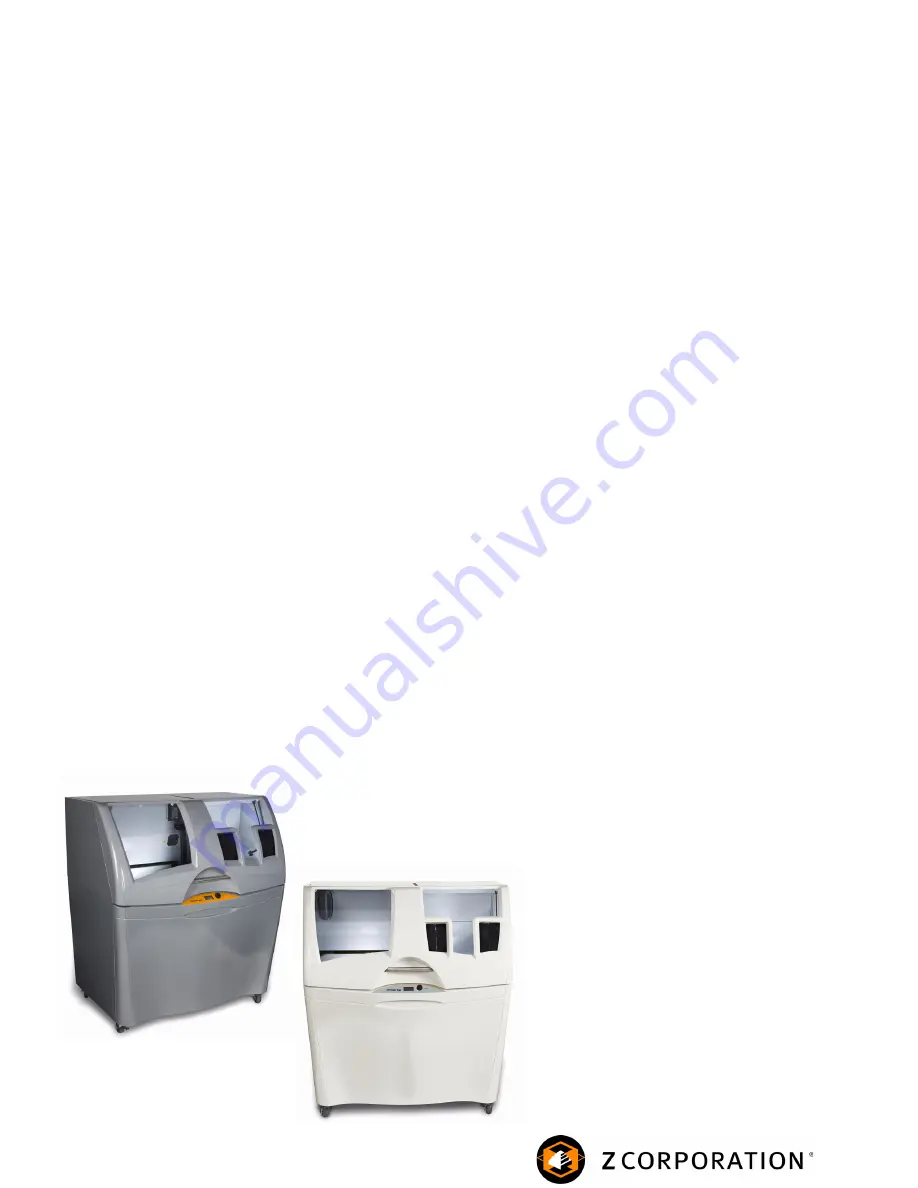 Z Corporation zprinter 450 Quick Start Manual Download Page 1