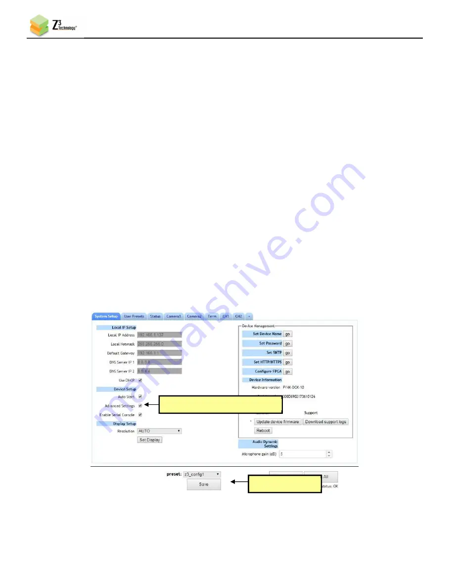 Z3 Technology Z3Cam-DX User Instructions Download Page 53