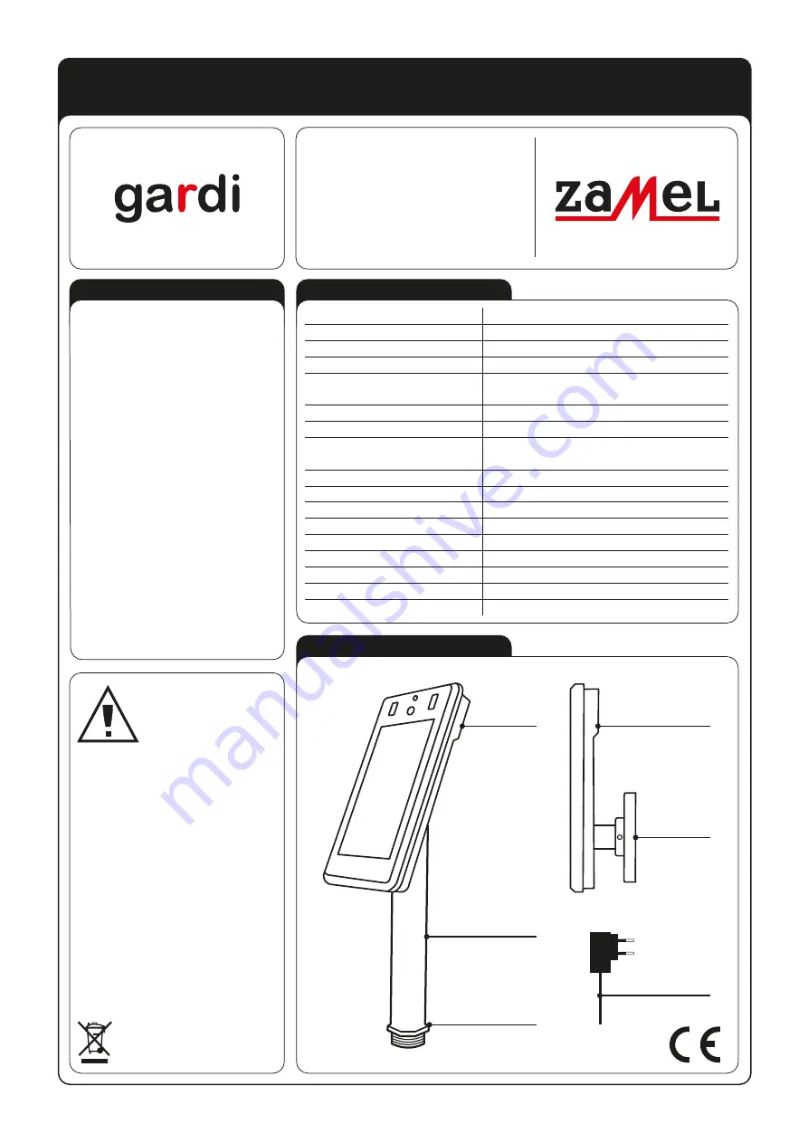 Zamel gardi SRT-01 User Manual Download Page 1