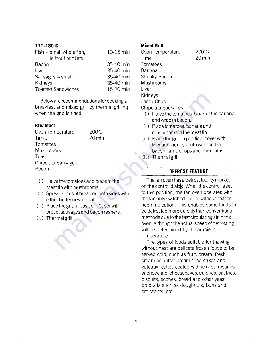 Zanussi HC9617 Instructions For The Use & Care Download Page 18