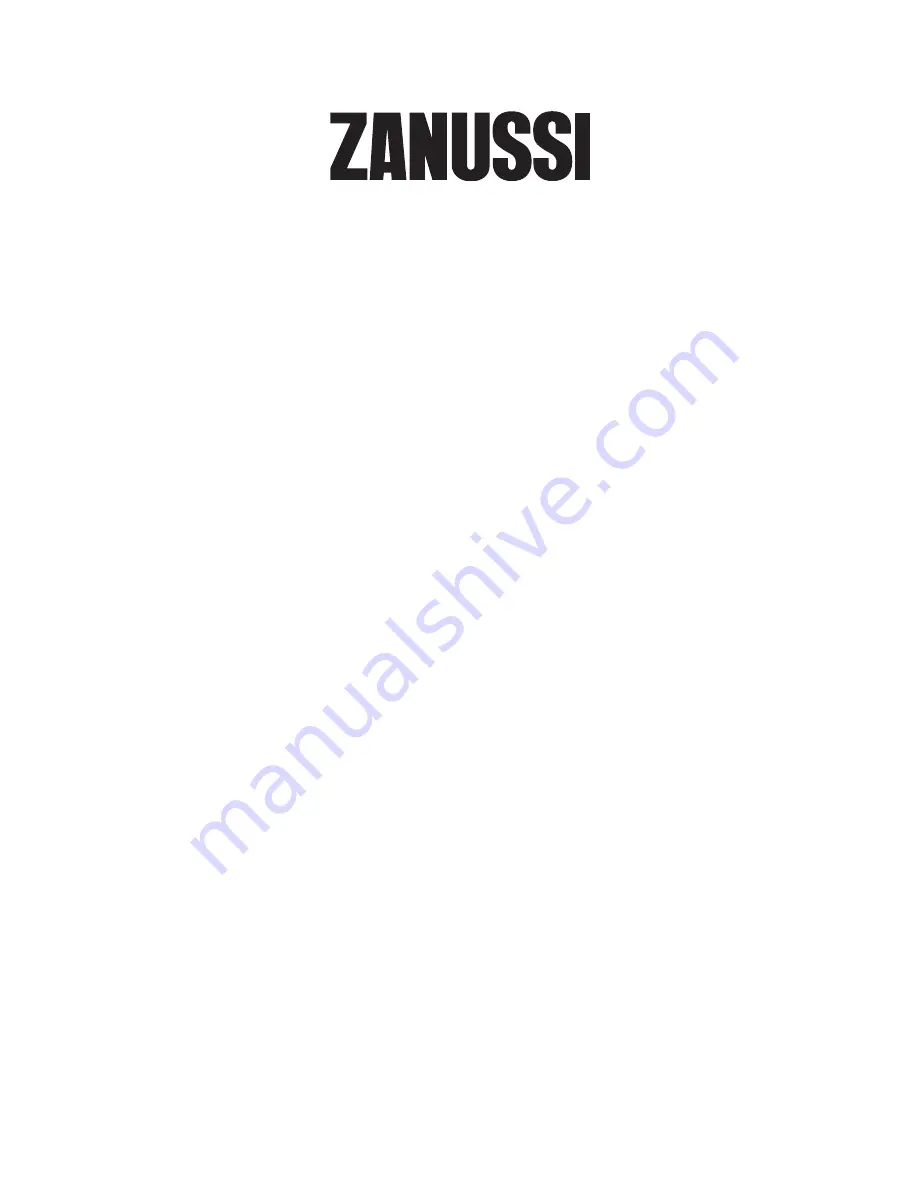 Zanussi ZA 32 S Instruction Booklet Download Page 1