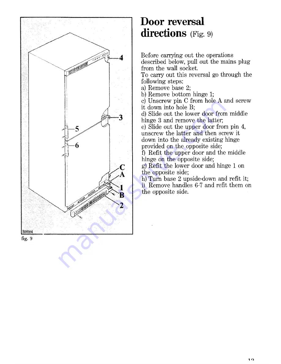 Zanussi ZC 19/15R Instruction Booklet Download Page 13