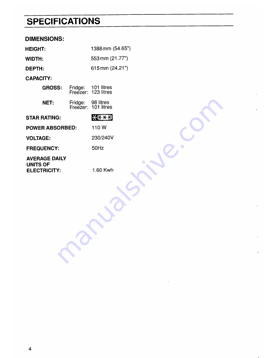 Zanussi ZFC 36/47 Instruction Booklet Download Page 6