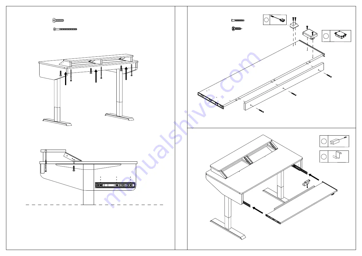 Zaor ComboDesk Combo 61 Sit Stand Assembly Manual Download Page 7