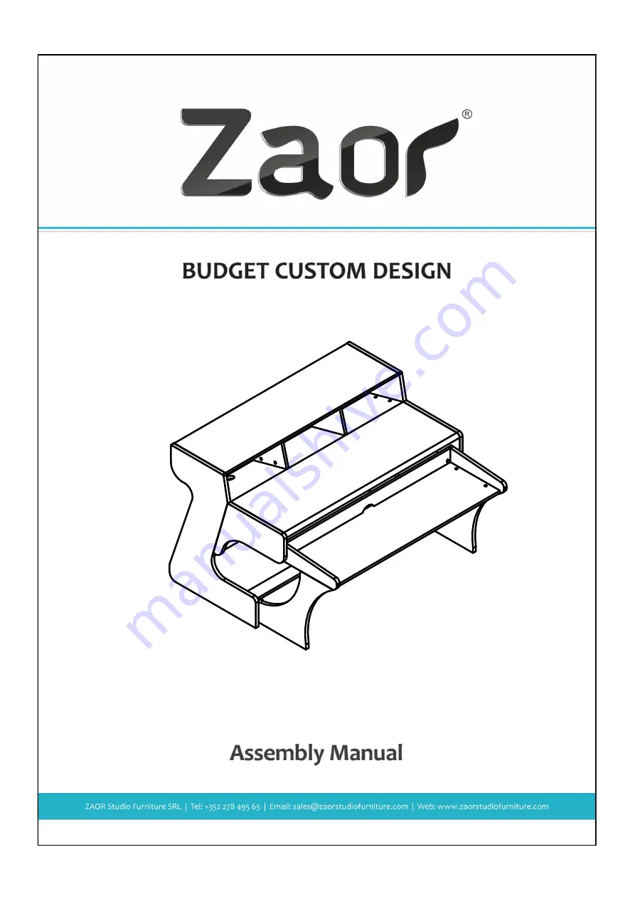 Zaor Miza 88 XL Assembly Manual Download Page 1