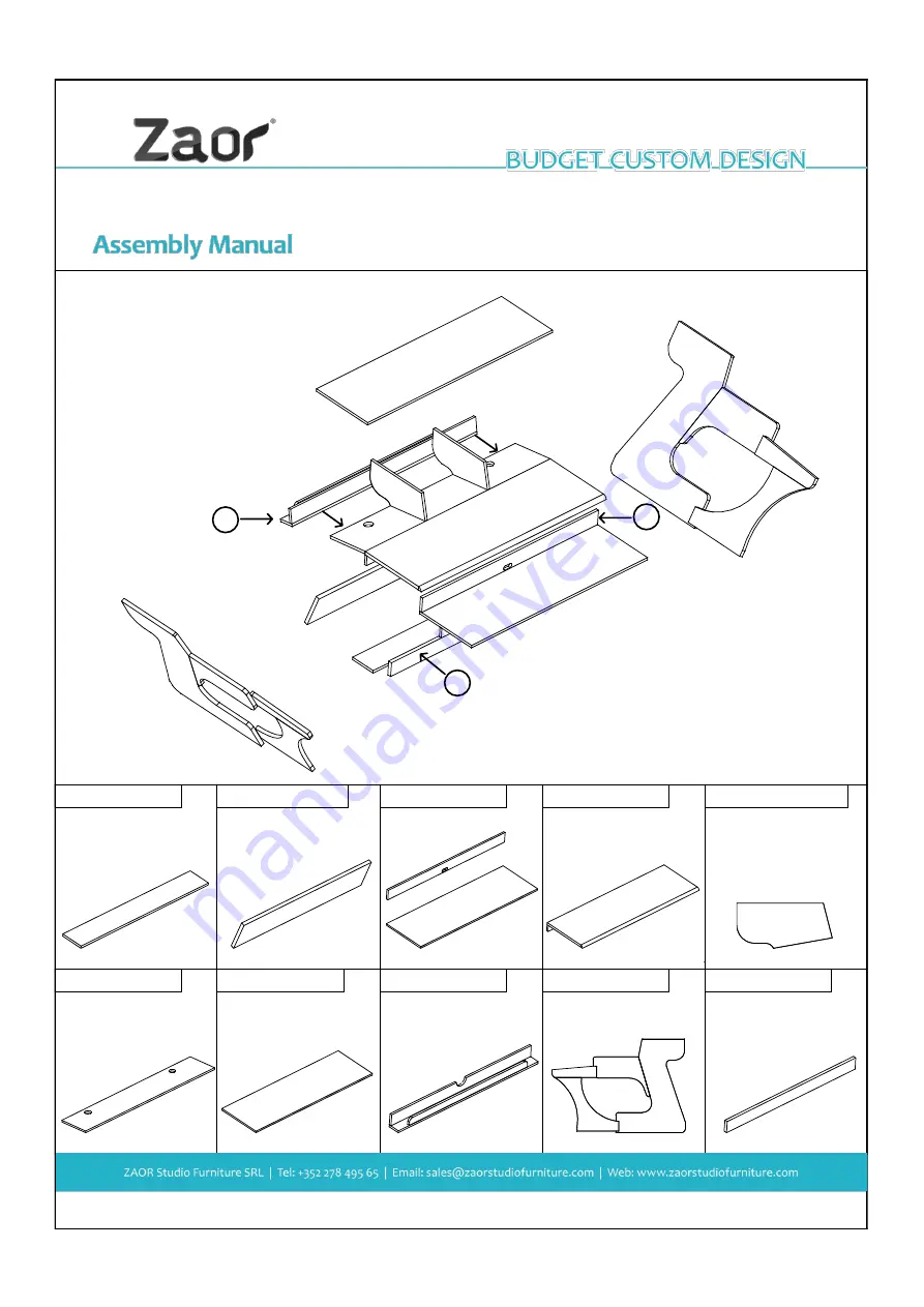 Zaor Miza 88 XL Assembly Manual Download Page 3