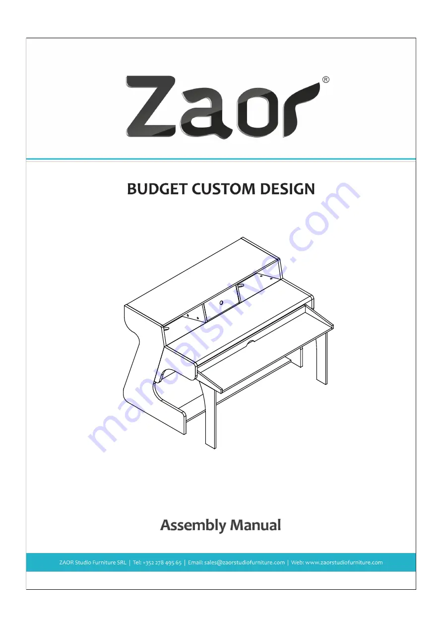 Zaor Miza 88 Assembly Manual Download Page 1