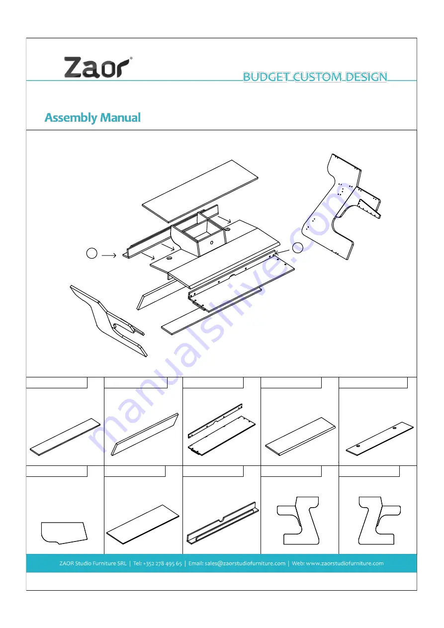 Zaor Miza 88 Assembly Manual Download Page 3