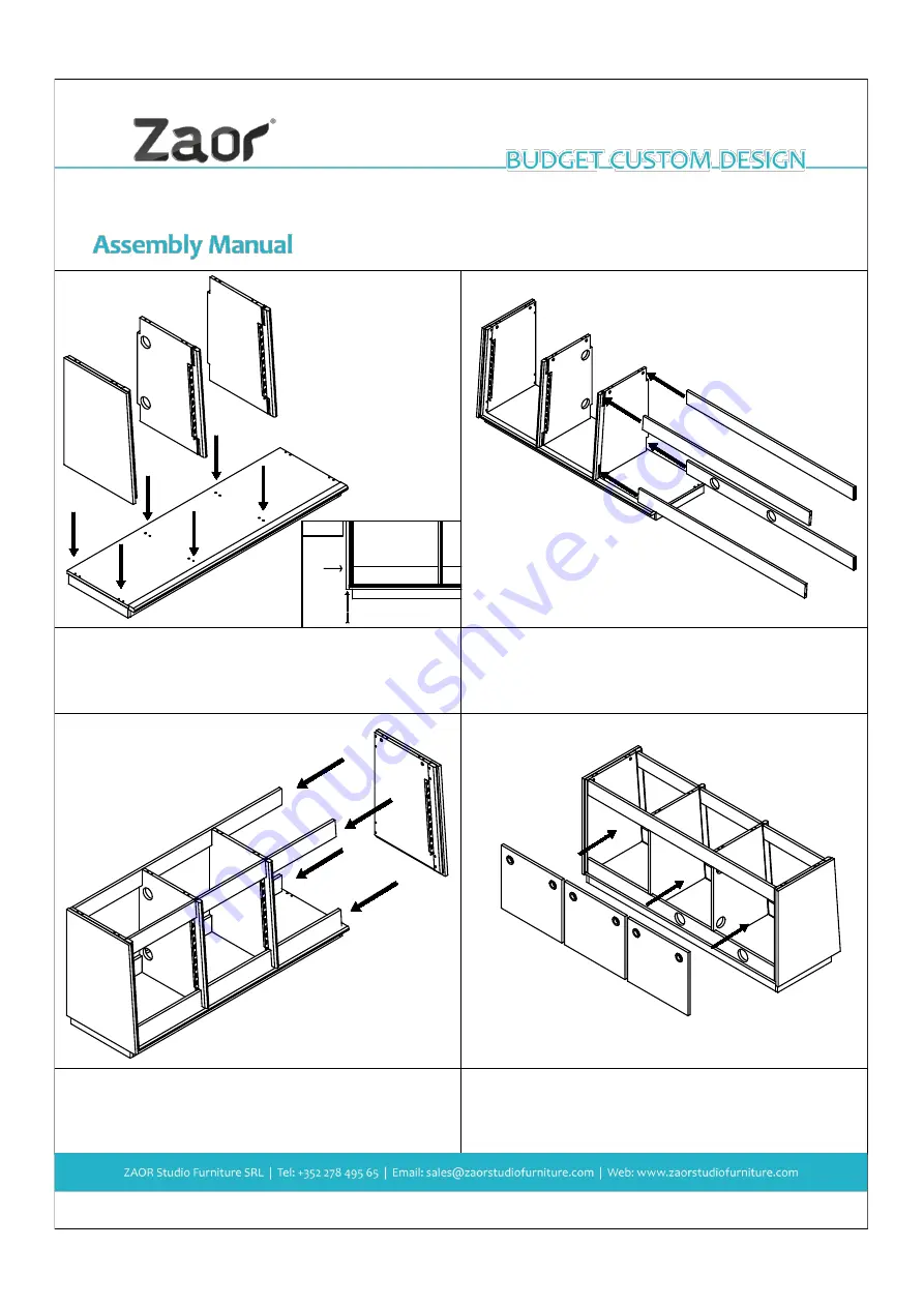 Zaor Rackboard Assembly Manual Download Page 4