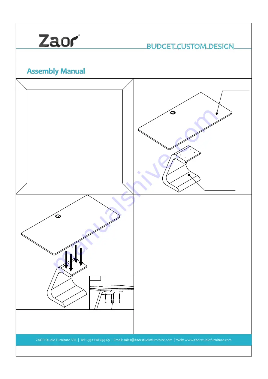 Zaor Vela Plain Assembly Manual Download Page 2