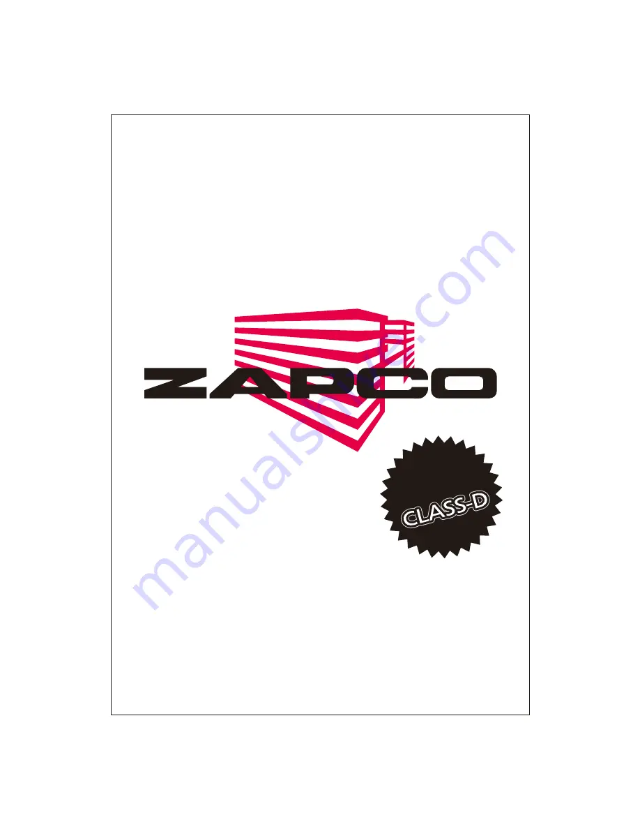 zapco ZX-10KD Скачать руководство пользователя страница 1