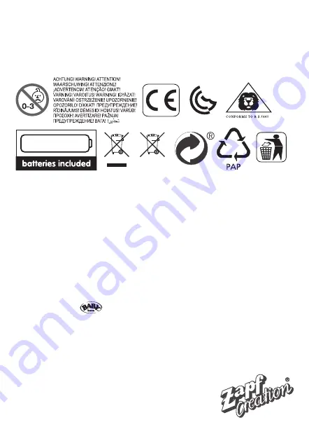 Zapf Creation BABY born 830024 Manual Download Page 36