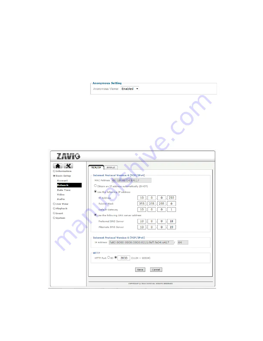 Zavio B7320 User Manual Download Page 14