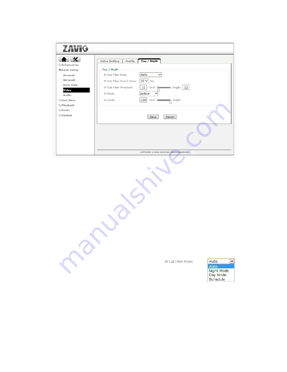 Zavio B7320 User Manual Download Page 22