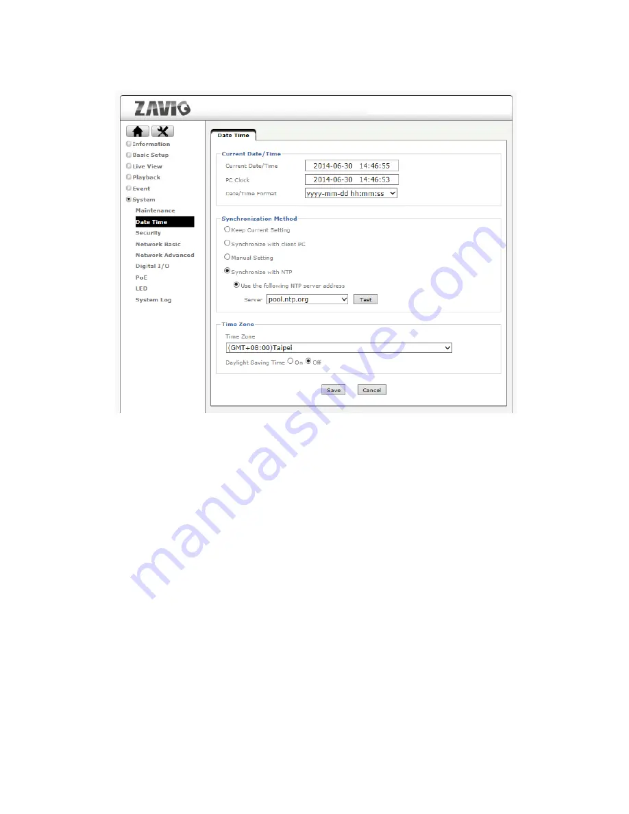 Zavio B7320 User Manual Download Page 43