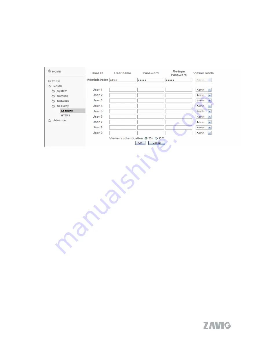 Zavio F511w User Manual Download Page 55