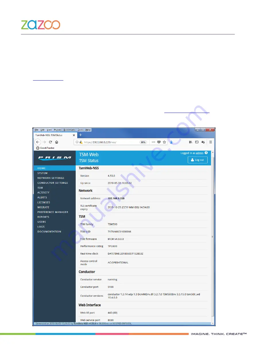 ZAZO TsmWeb TSM500i User Manual Download Page 15