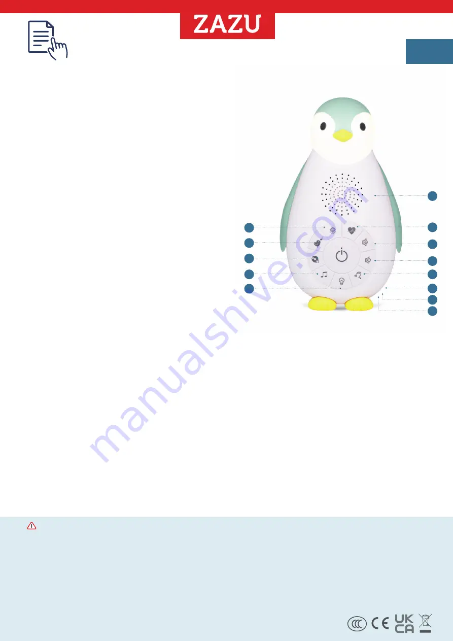 ZAZU Zoe the penguin Manual Download Page 16