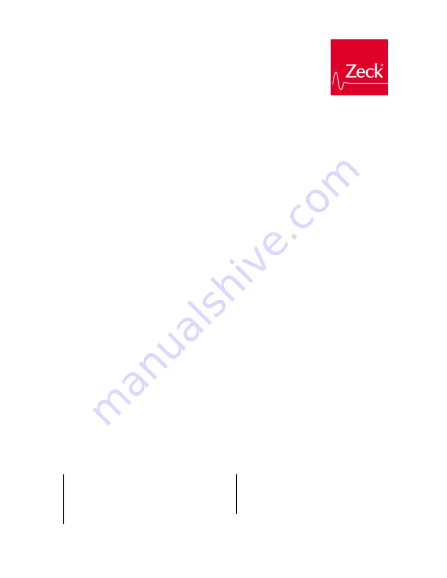 Zeck Audio A605 Service Manual Download Page 1