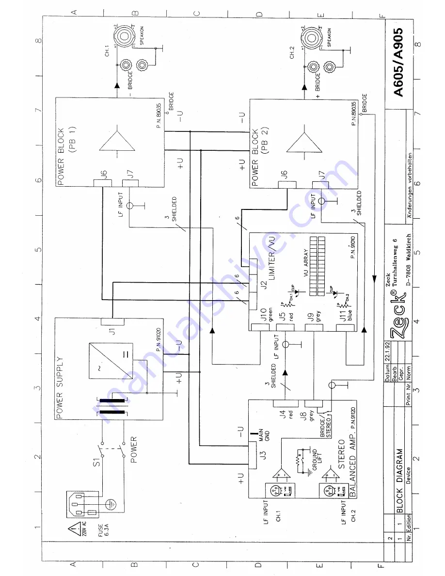 Zeck Audio A605 Service Manual Download Page 4