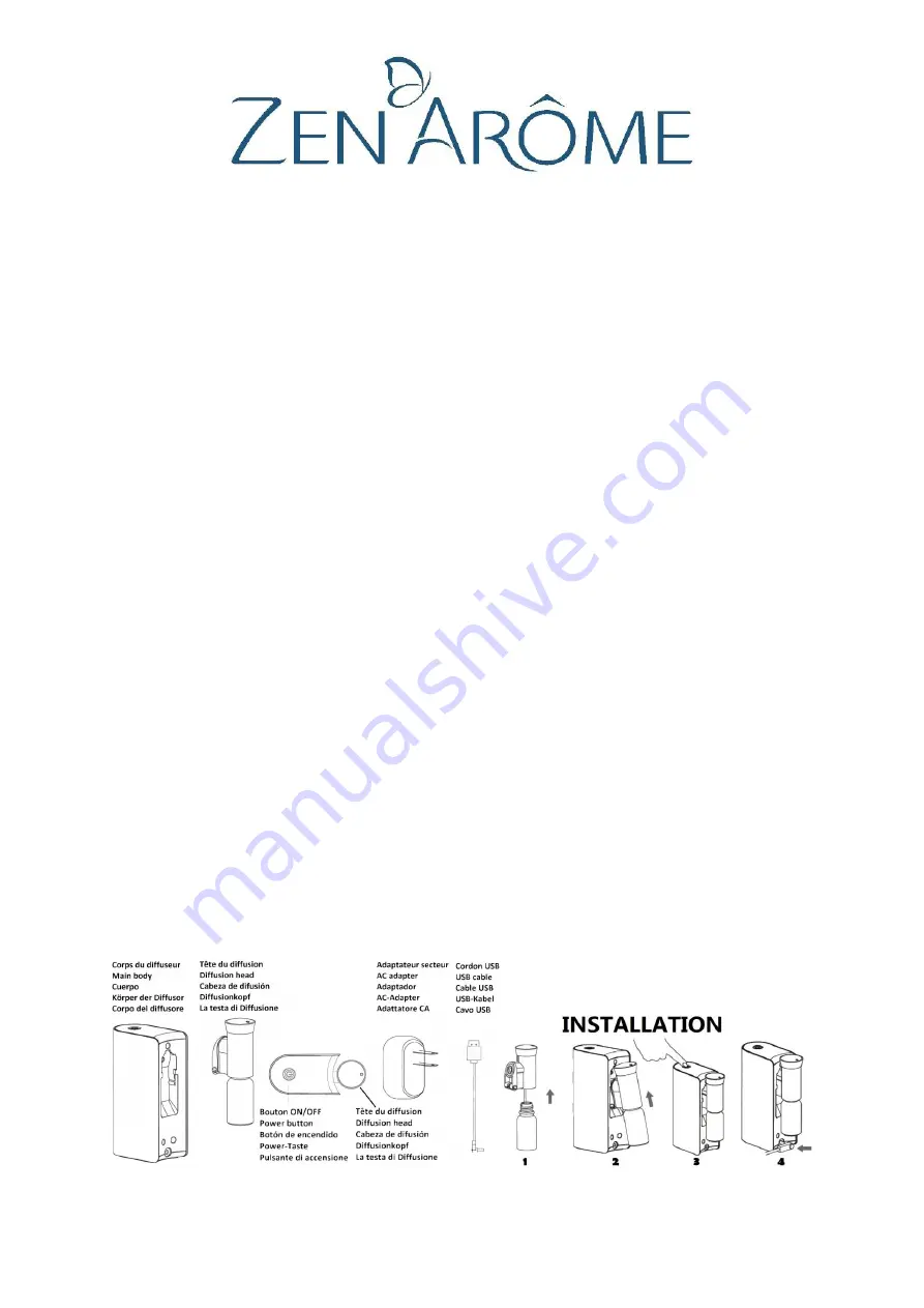 ZEN AROME MOBYSENS Instruction Manual Download Page 10